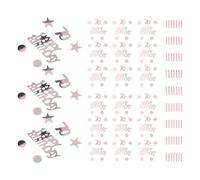 HAPINARY Confeti para Fiestas de Cumpleaños Lentejuelas en Forma de Estrellas y Círculos, 45g, Decoración para Mesas en Celebraciones en Casa