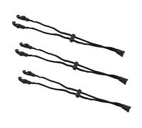 HAPINARY Correa Ajustable para Diseño de Hebilla Antideslizante, Cuerda Trenzada de Plástico Negra, 3 Piezas para Ejercicio y Uso al Aire Libre