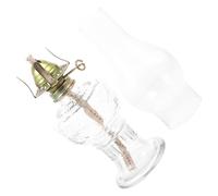 HAPINARY Lámpara de Queroseno Práctica y Fácil de Limpiar de Vidrio y Hierro Retro Lámpara de Aceite Vintage Adecuado para Apagones y Decoración de Dormitorio