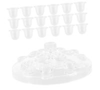 HAPINARY Portavasos de Silicona Transparente Soporte para Vasos de Pigmento de Tatuaje Contenedor de Tinta para Micropigmentación Uso Profesional Salones de Tatuaje