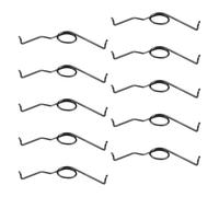 HAPINARY Resorte de Torsión en Forma de V Alta Elasticidad Metal Resistente al Desgaste Paquete de 10 Piezas para Alicates y Tijeras para Herramientas de Jardinería para Reparación