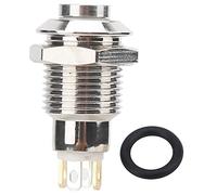 Hapivida Interruptor de Pulsador Metálico de 10mm, Interruptor de Arranque con Bloqueo Automático Impermeable con Luz 3V, para Timbre de Baja Corriente, Control de Acceso, Activaci (Amarilla)