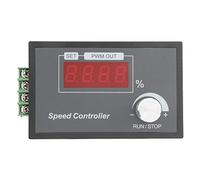 Hapivida Regulador de Velocidad PWM DC para Motor de Corriente Continua, Controlador Digital con Perilla Ajustable, Display, 6-60V, para Cintas Transportadoras, Ventiladores, Ilumi