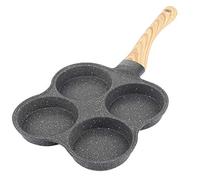 Hapivida Sartén para Tortitas, Sartén Antiadherente de Aluminio con 4 Agujeros para Pancakes, Tortillas y Huevos, 14.4x7.7x1 Pulgadas para Cocina de Gas e Inducción