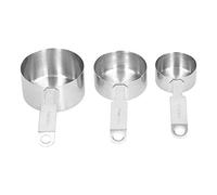 Hapivida Set 3 Tazas Medidoras de Acero Inoxidable 304, 1/4, 1/2 y 1 Taza | Set 3 Tazas Medidoras De Acero Inoxidable 304 1/4 1/2 Y 1 Taza