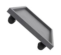 HAPKITCH Bandeja para Maceta Cuadrada con Ruedas, PP Resina, 360 MM | Soporte Móvil para Interior y Balcón, Fácil de Mover Macetas, Diámetro Interior 323mm, para Varios Tamaños