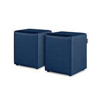 HAPPERS Puff Cubo Salón o Interior Pack 2 Azul
