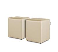 HAPPERS Puff Cubo Salón o Interior Pack 2 Crudo