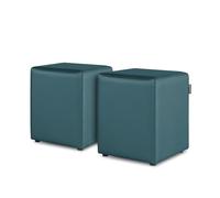 HAPPERS Puff Cubo Salón o Interior Pack 2 Glaciar