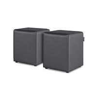 HAPPERS Puff Cubo Salón o Interior Pack 2 Gris