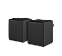 HAPPERS Puff Cubo Salón o Interior Pack 2 Negro