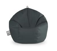 HAPPERS Puff Pelota Infantil y Juvenil de Polipiel | Sillón Ligero y Cómodo para Niños | Fácil de Limpiar para Habitación o Zona de Juegos | 60x60x60 cm - Gris