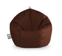 HAPPERS Puff Pelota Infantil y Juvenil de Polipiel | Sillón Ligero y Cómodo para Niños | Fácil de Limpiar para Habitación o Zona de Juegos | 60x60x60 cm - Marrón