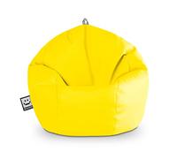 HAPPERS Puff Pelota Infantil y Juvenil de Polipiel | Sillón Ligero y Cómodo para Niños | Fácil de Limpiar para Habitación o Zona de Juegos | 60x60x60 cm - Amarillo