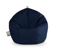 HAPPERS Puff Pelota Infantil y Juvenil de Polipiel | Sillón Ligero y Cómodo para Niños | Fácil de Limpiar para Habitación o Zona de Juegos | 60x60x60 cm - Marino