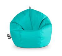 HAPPERS Puff Pelota Infantil y Juvenil de Polipiel | Sillón Ligero y Cómodo para Niños | Fácil de Limpiar para Habitación o Zona de Juegos | 60x60x60 cm - Turquesa