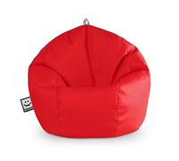 HAPPERS Puff Pelota Infantil y Juvenil de Polipiel | Sillón Ligero y Cómodo para Niños | Fácil de Limpiar para Habitación o Zona de Juegos | 60x60x60 cm - Rojo