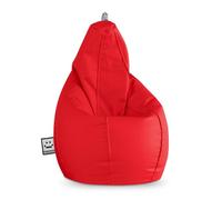 HAPPERS Puff Pera para Salón y Dormitorio con Relleno | Polipiel Alta Resistencia | Sillón Relax Ergonómico Infantil y Juvenil | Puff para Leer y Jugar | Rojo 130x75 XL