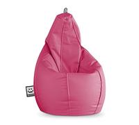 HAPPERS Puff Pera para Salón y Dormitorio con Relleno | Polipiel Alta Resistencia | Sillón Relax Ergonómico Infantil y Juvenil | Puff para Leer y Jugar | Fucsia 130x75 XL