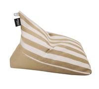HAPPERS Puff Pirámide Toldotex Talla M con Relleno Incluido | Asiento Infantil y Juvenil para Exterior e Interior | Relax Ergonómico para Terraza, Jardín y Salón | Beige