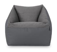 HAPPERS Puff Sillón Lectura Gris, Sillón Puff en Tejido Suave para salón y Dormitorio