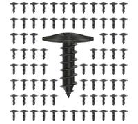 HAPPOW 80 tornillos autorroscantes M5 x 16 mm, tornillos autorroscantes, tornillos autorroscantes negros, juego de tornillos de carrocería con Torx, tornillos de cabeza plana de alta calidad para