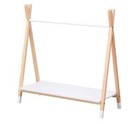 Perchero lou de madera en color blanco para niños