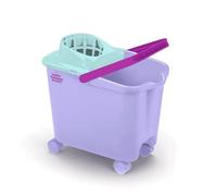 Happy Rainbow - Cubo de fregona con escurridor y Ruedas giratorias Reciclado 14L sostenible Ideal para Limpieza de Suelos y hogar