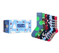Happy Socks Calcetines 7-Pack Seven Days Gift Set Algodón Hombre Mujer Verde 36-40