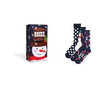 Happy Socks Calcetines Crew Holiday Navy Gift Set 3 Pares
