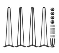 Happybuy Patas para Mesas de Acero al Carbono, Conjunto de Patas de Mesa Altura de Pata 41-102 cm, Patas para Muebles con 4 Pies de Goma, Patas de Mesa con Capacidad de Carga 100 kg (50,8)