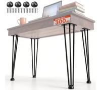 Happybuy Patas para Mesas de Acero al Carbono, Conjunto de Patas de Mesa Altura de Pata 41-102 cm, Patas para Muebles con 4 Pies de Goma, Patas de Mesa con Capacidad de Carga 100 kg (50,8)