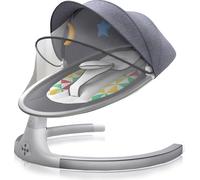 Happyment®: Silla mecedora eléctrica para bebés – Silla mecedora – Columpio para bebés – Cuna mecedora – Sillas mecedoras para bebés – Color gris