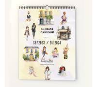 HappyMots Calendario de pared 2023 2024 | 16 Meses Sep. 2023 a Dic. 2024 | Calendario 2024 organizador mensual | Tamaño A3 | Con espacio para apuntar