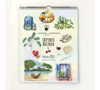 HappyMots Calendario de pared 2023 2024 | 16 Meses Sep. 2023 a Dic. 2024 | Calendario 2024 organizador mensual | Tamaño A3 | Con espacio para apuntar