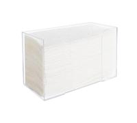 Happysnow Toalla de papel para la encimera, soporte de servilletas transparente para toallas de invitados, adecuado para doblado en Z, C o toallas de papel dobladas múltiples
