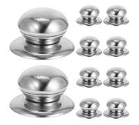 Happyyami 10piezas Pomo de Repuesto para Tapa de Cacerola Mango de Acero Inoxidable para Ollas y Sartenes Soporte Seguro y Cómodo para Uso Cocina Doméstica y Restaurante