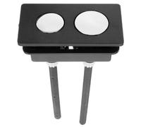 Happyyami Botón Inodoro Botón de presión Rectangular ABS Negro Doble Descarga para Cisterna para Inodoro Accesorio de baño para Recambio