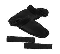 Happyyami Cubierta De La Zapatilla De Algodón Tope De Lavabo De Baño Escobilla De Goma Cortina De Ducha De Tela Cortina De La Ducha Estante De Baño Toalla De Baño Felpa Black