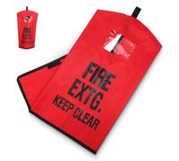 Happyyami Funda Protectora Roja y Inspección en Ventana Transparente para Tejido Resistente Extintor de Incendios Exteriores y Escuelas