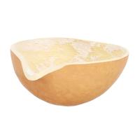 Happyyami Pala de Agua de Calabaza de Madera Diseño Simple y Forma Redonda, Utensilio de Cocina Fácil de Agarrar para Lavar Frutas y Verduras en Cocina Doméstica Estilo Varios estilos