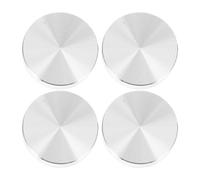 Happyyami Pletina Aluminio Disco Circular de Aleación para Soporte de Mesa de Vidrio y Mesa de Té, 4 Piezas Redondas para Hogar u Oficina
