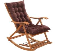Haragán Cojín para Silla Mecedora, Incluye Solo el Cojín - Silla No Incluida, Almohadilla Gruesa Grande para Sillón Reclinable Relax, Jardín, Patio, Terraza, Interior y Exterior,Café,40*108cm