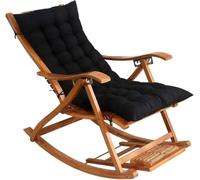 Haragán Cojín para Silla Mecedora, Incluye Solo el Cojín - Silla No Incluida, Almohadilla Gruesa Grande para Sillón Reclinable Relax, Jardín, Patio, Terraza, Interior y Exterior,Negro,40*108cm