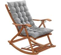 Haragán Cojín para Silla Mecedora, Incluye Solo el Cojín - Silla No Incluida, Almohadilla Gruesa Grande para Sillón Reclinable Relax, Jardín, Patio, Terraza, Interior y Exterior,Gris,48*120cm