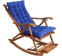 Haragán Cojín para Silla Mecedora, Incluye Solo el Cojín - Silla No Incluida, Almohadilla Gruesa Grande para Sillón Reclinable Relax, Jardín, Patio, Terraza, Interior y Exterior,Azul,48*120cm