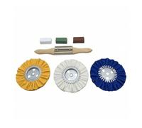 harayaa 3 Piezas Rueda de Pulido Disco de Abrillantado Cepillo Manual Pasta de Pulir Diseño Plisado para Contacto Constante y Rendimiento Consistente Materiales Adecuado para Artesanos Aficionado