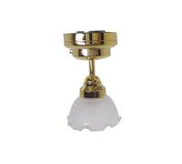 harayaa Lámpara de Techo para Casa de Muñecas Luz LED Miniatura con Plafón Interruptor de Palanca sin Fuente Externa Aspecto Sofisticado Adecuada para, Lámpara De Techo con Forma De Flor