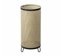 harayaa Paraguero de Hierro Forjado Soporte Organizador Cesta Rattan Marco Robusto Secado Rápido Patrón Ventilado Adecuado para Pasillo Comercio Recepción, L