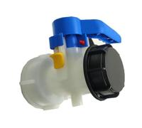 harayaa Válvula de Flujo Industrial Válvula Mariposa Grifo Dispensador Adaptador IBC de Plástico con Rosca Gruesa de 2pulgadas y, Válvula De Mariposa De 2 Pulgadas, Rosca Gruesa De 75mm